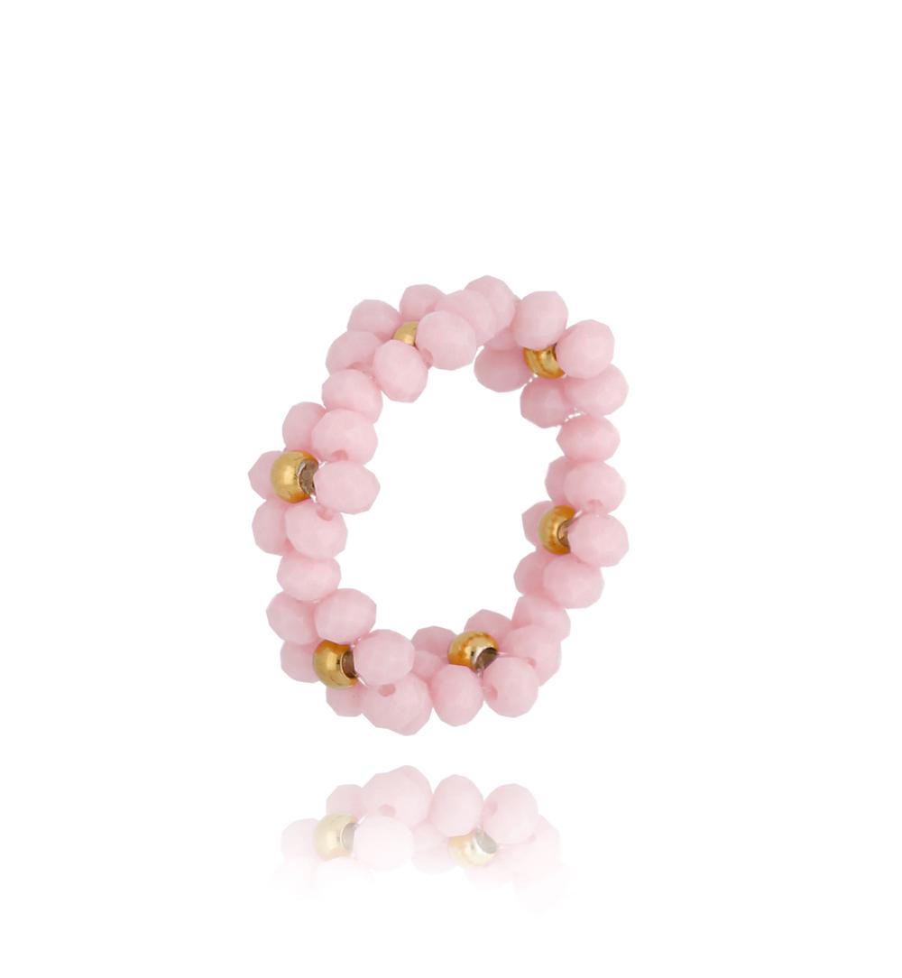 Pierścionek różowy z kwiatuszkami Bouquet PSC0315