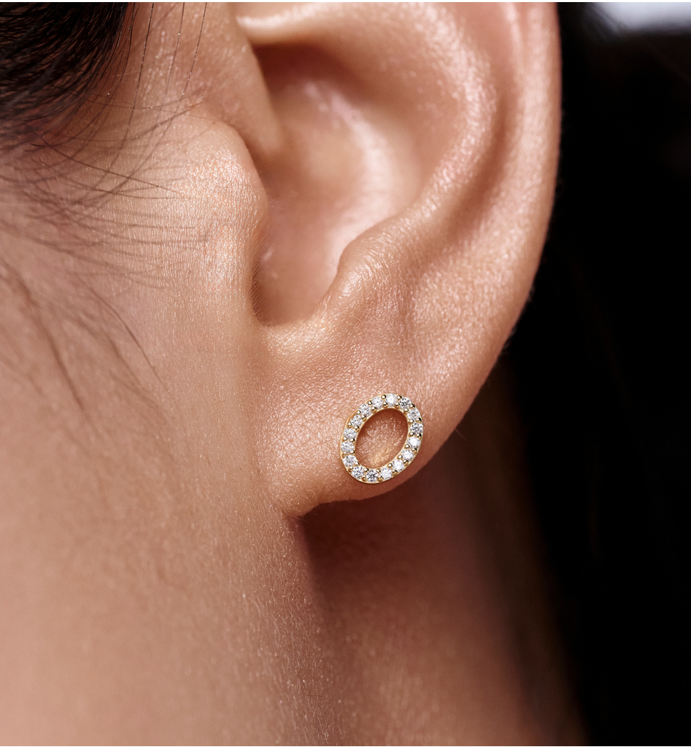 Zestaw kolczyków pozłacanych z cyrkoniami KLT0049