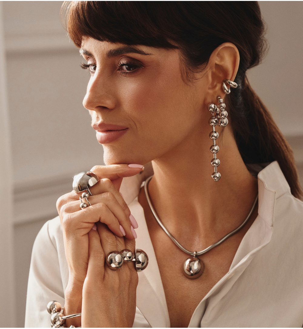 Kolczyki okrągłe srebrne KRG1069