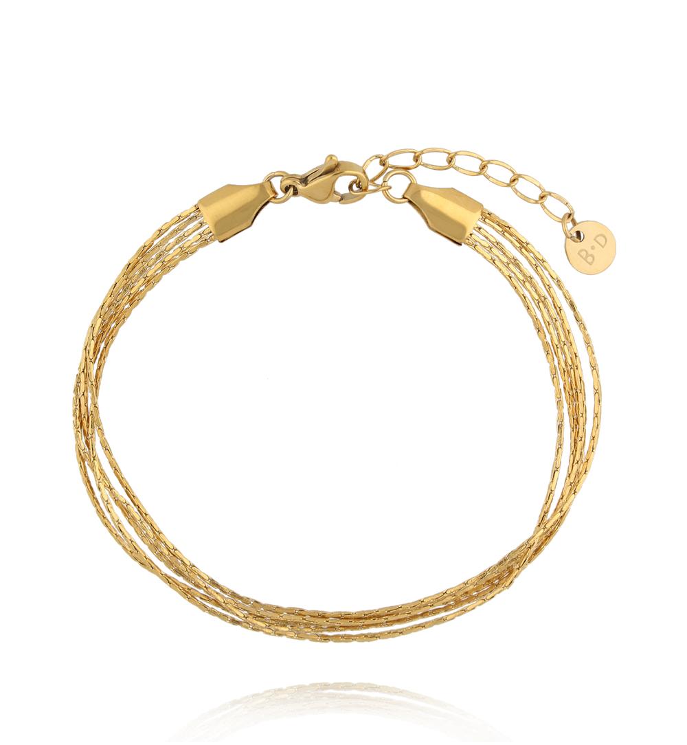 Bransoletka złota z łańcuszkami BSY0410