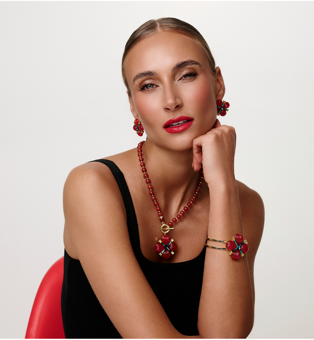 Bransoletka z kwiatowym motywem BSS0269