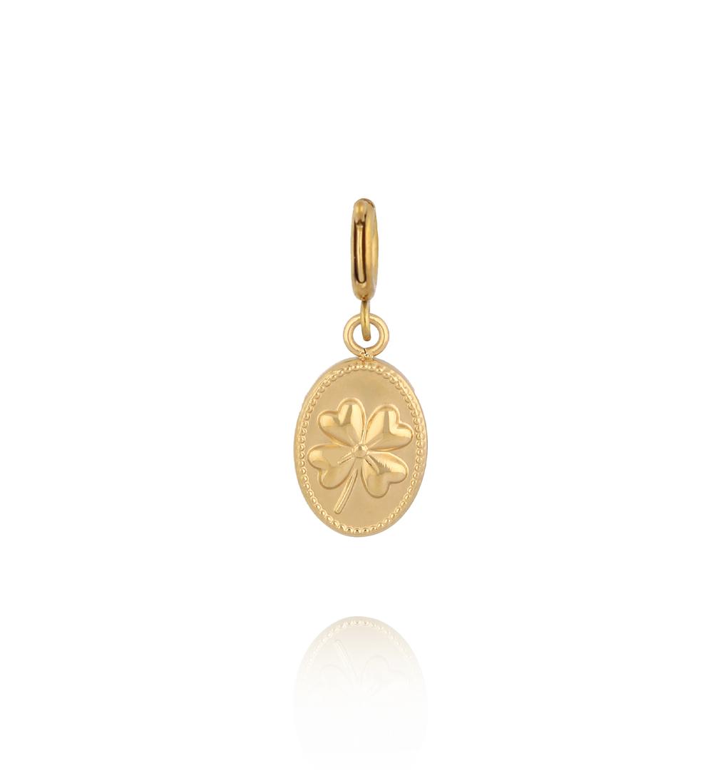 Charms medalion z Czterolistną Koniczyną CHA0014