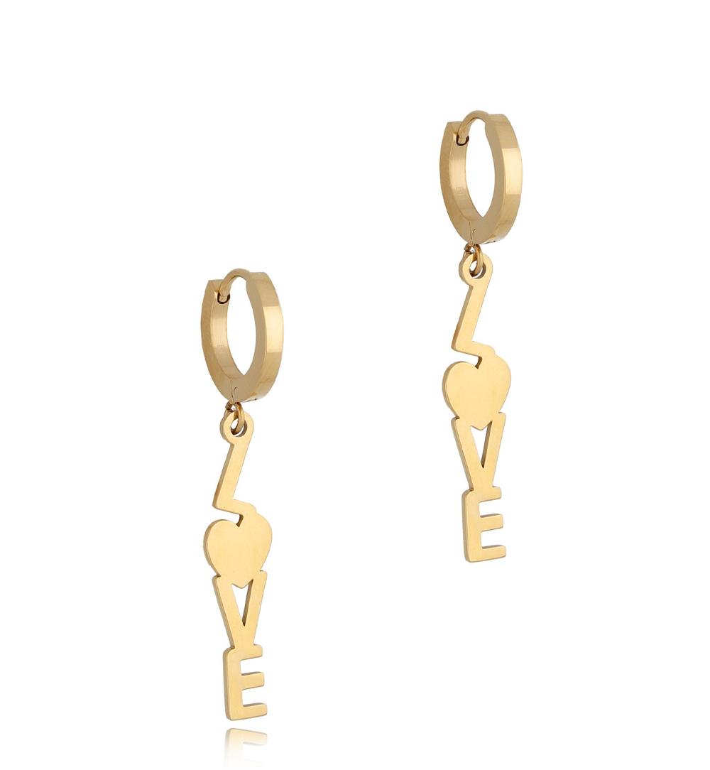 Kolczyki LOVE złote KSA0378