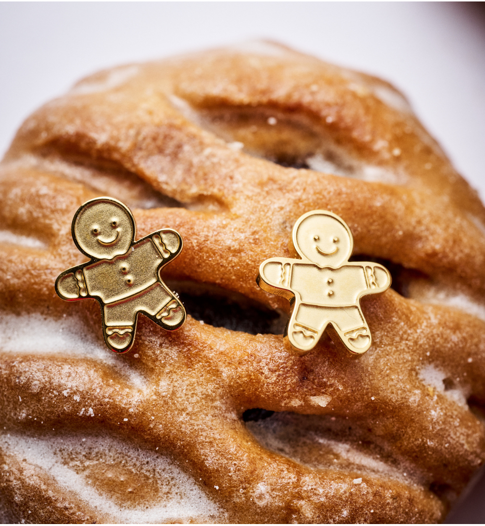 Kolczyki z ciastkiem złote KSA2285