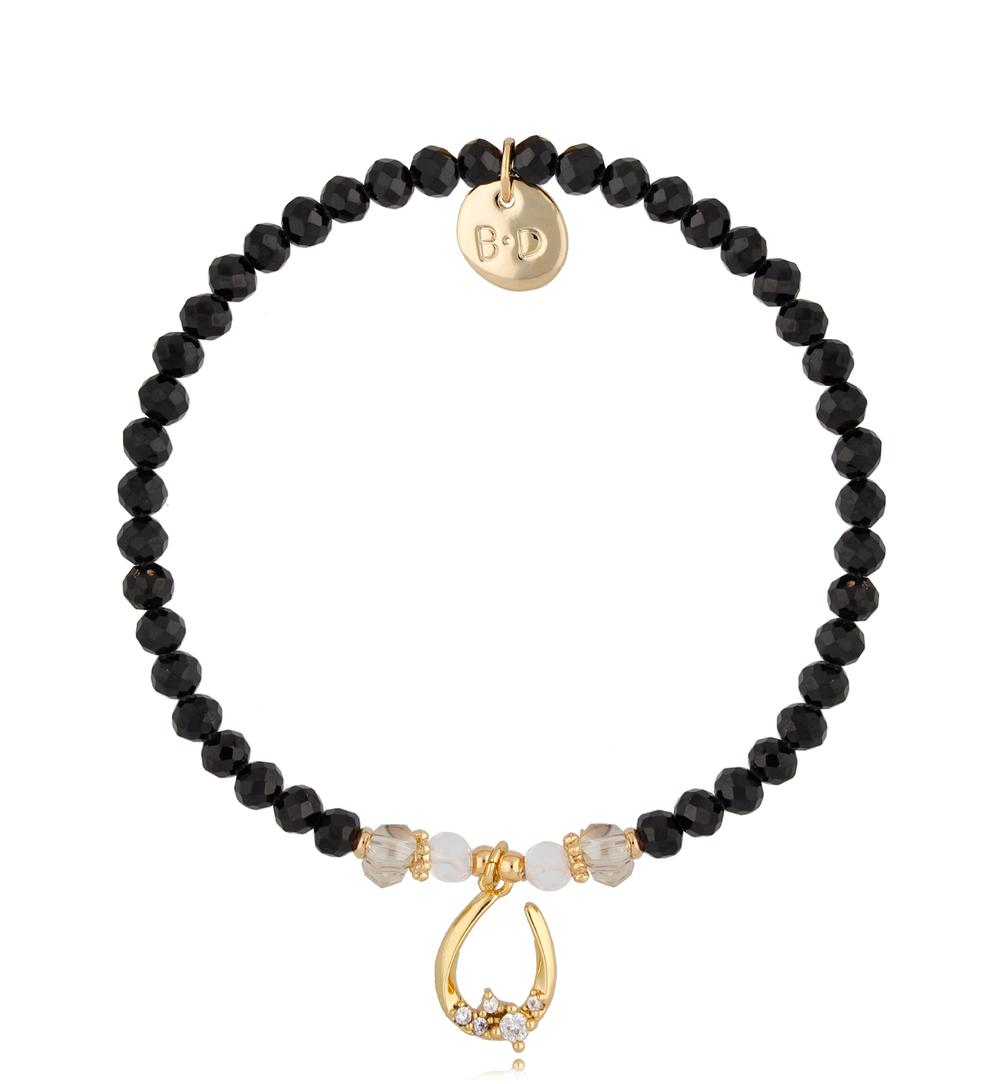 Bransoletka czarna z podkową Herradura BTW1357