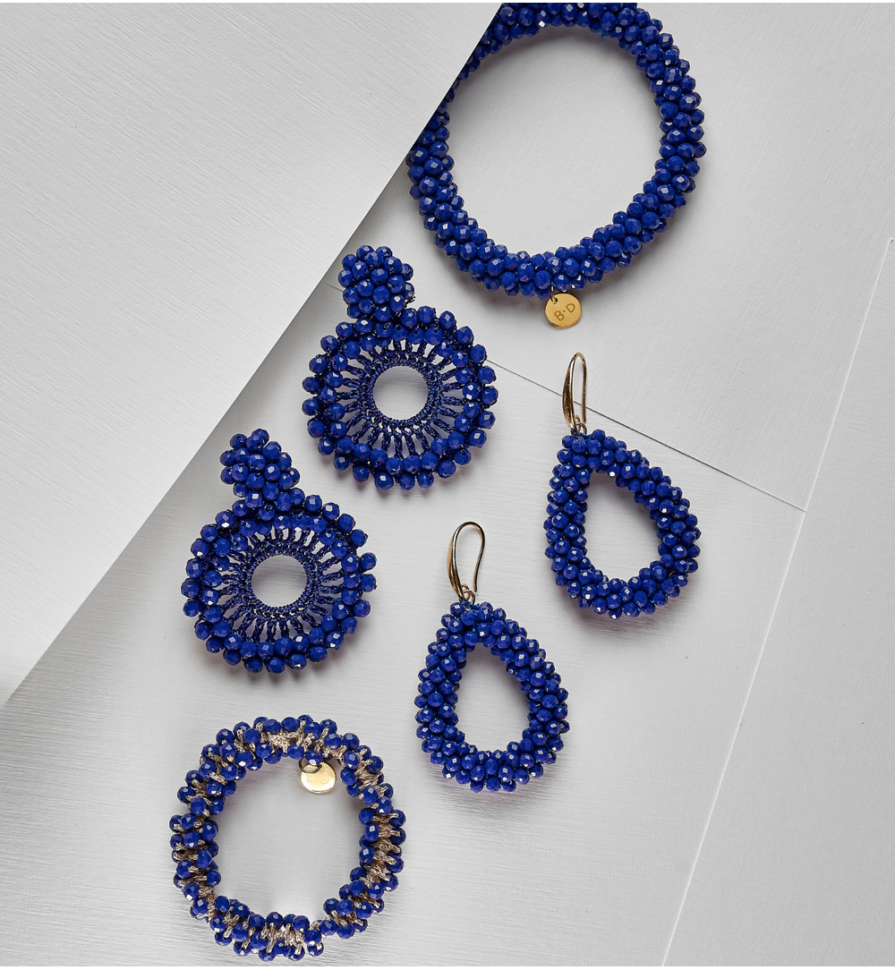 Gumka do włosów z kryształkami granatowa Luminous GWE0019