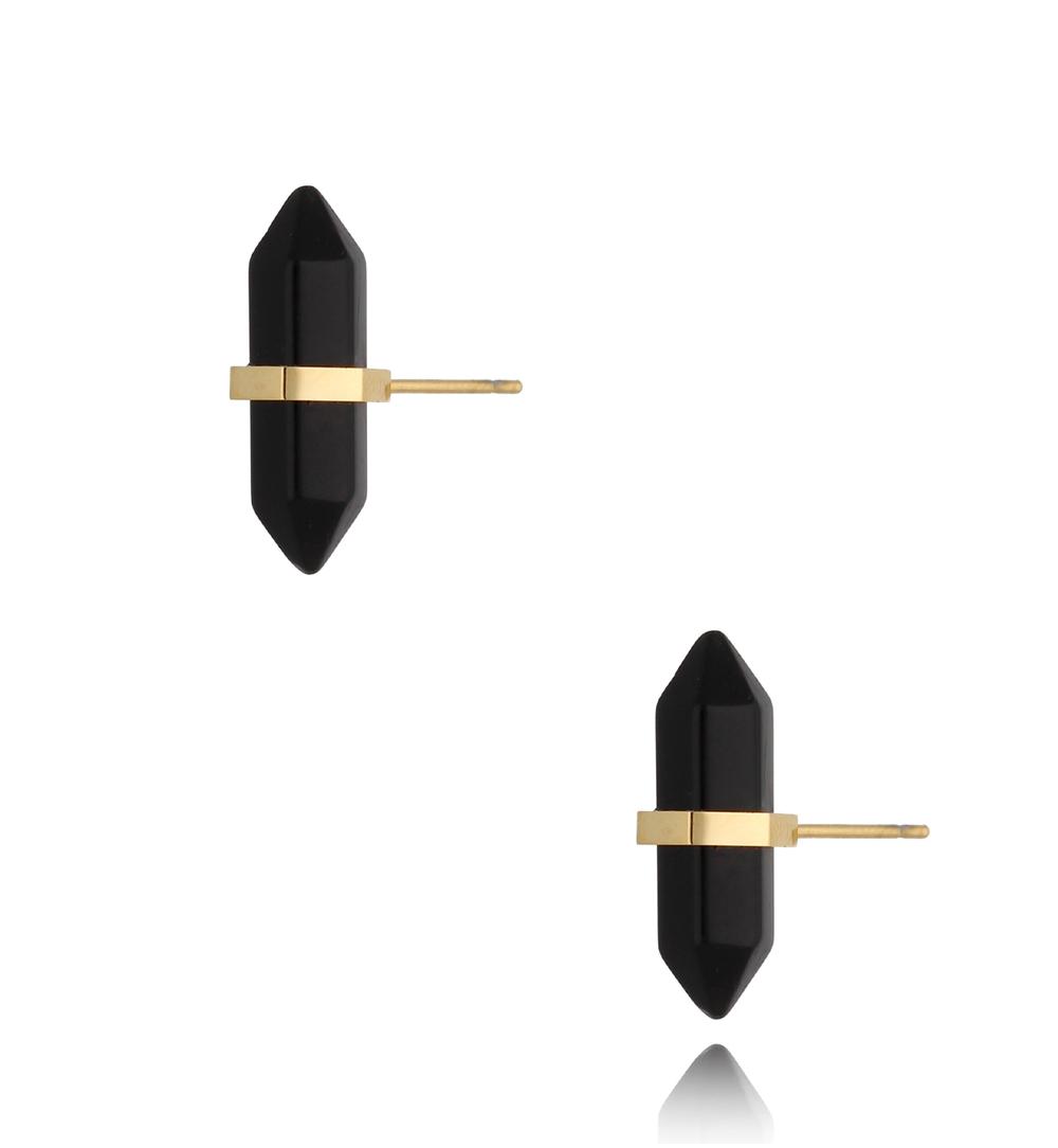 Kolczyki z obsydianem Summer Breeze KLB0025