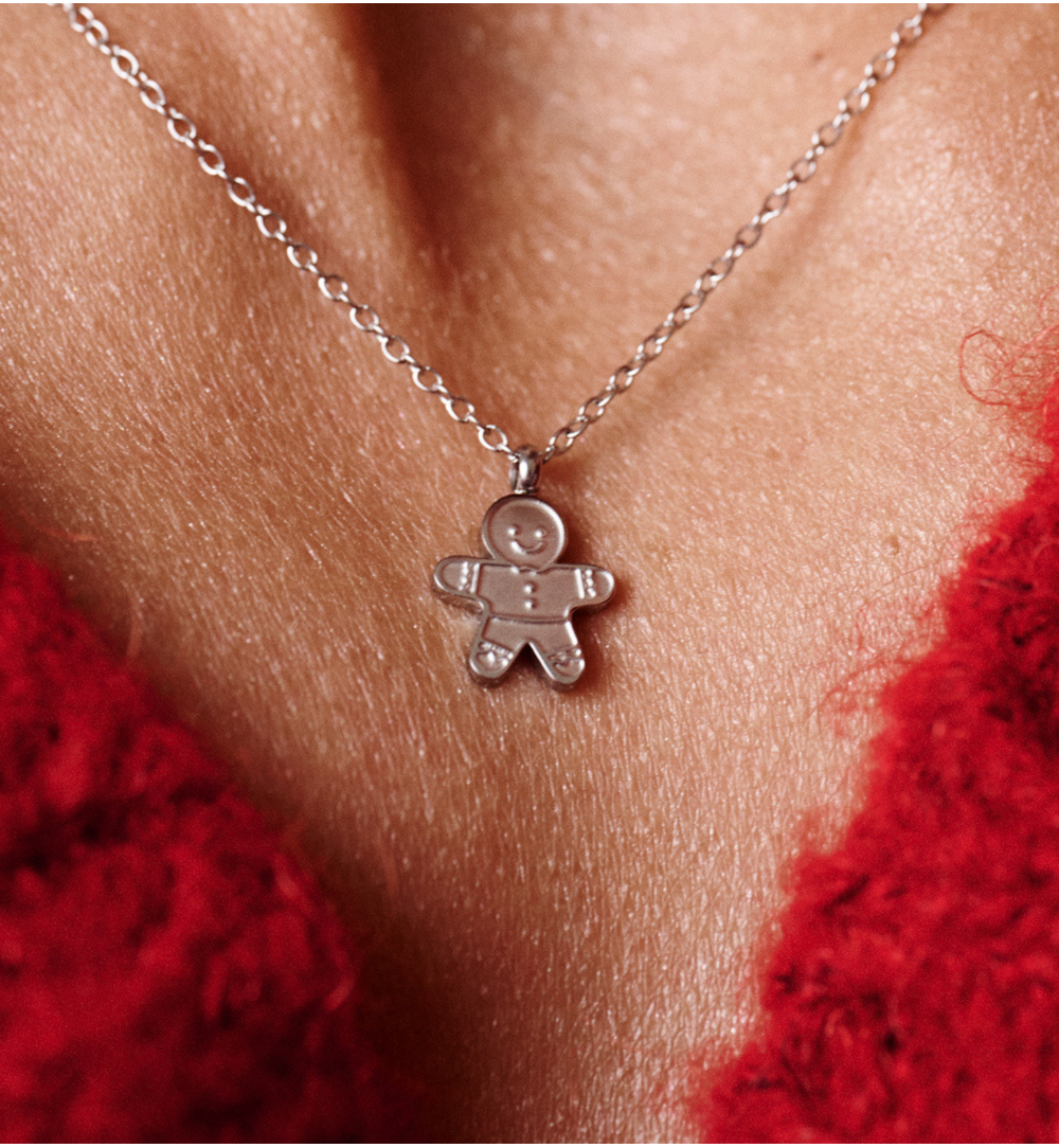 Naszyjnik z ciastkiem srebrny NSA1374