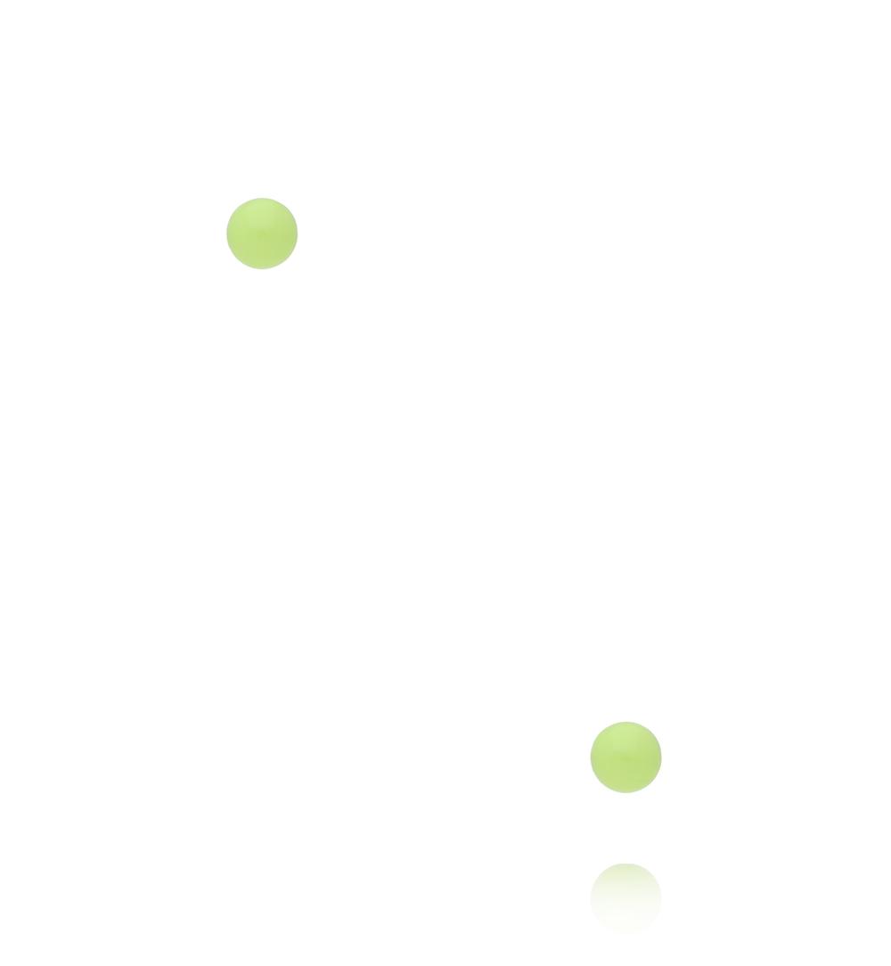 Zestaw pastelowych kolczyków kulek – róż, wanilia i limonka KMB0042