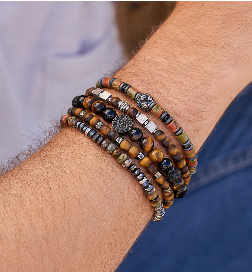 Bransoletka męska z tygrysim okiem Athils BMITC0609