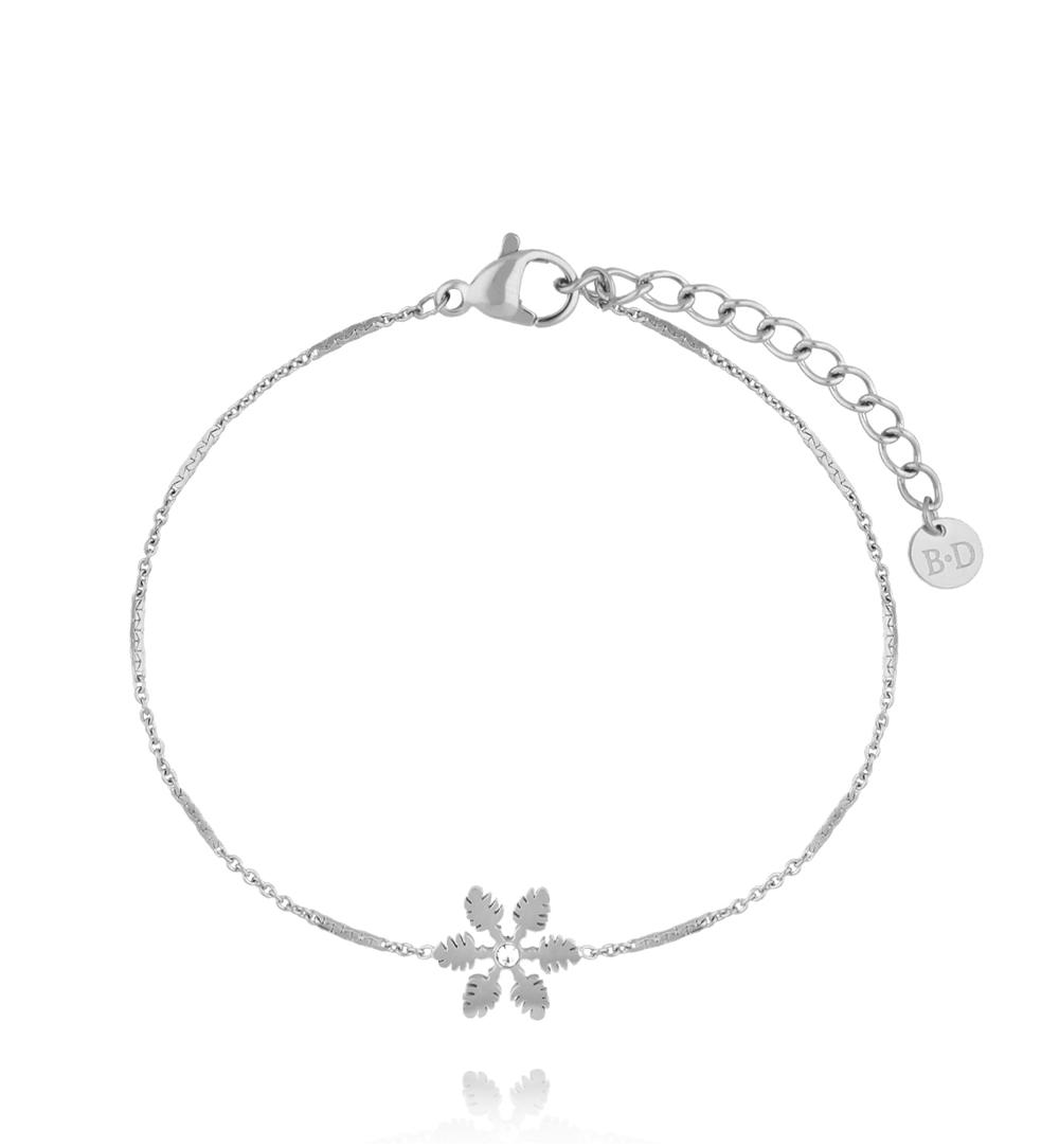 Zestaw biżuterii srebrnej ze śnieżynkami ZN0082