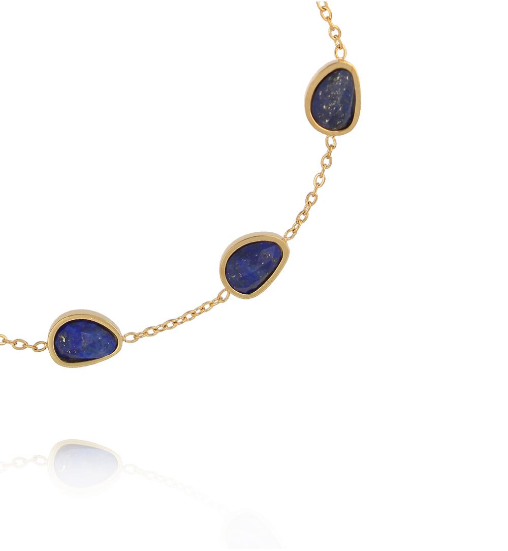 Bransoletka z nieregularnymi lapisami lazuli BEA0226