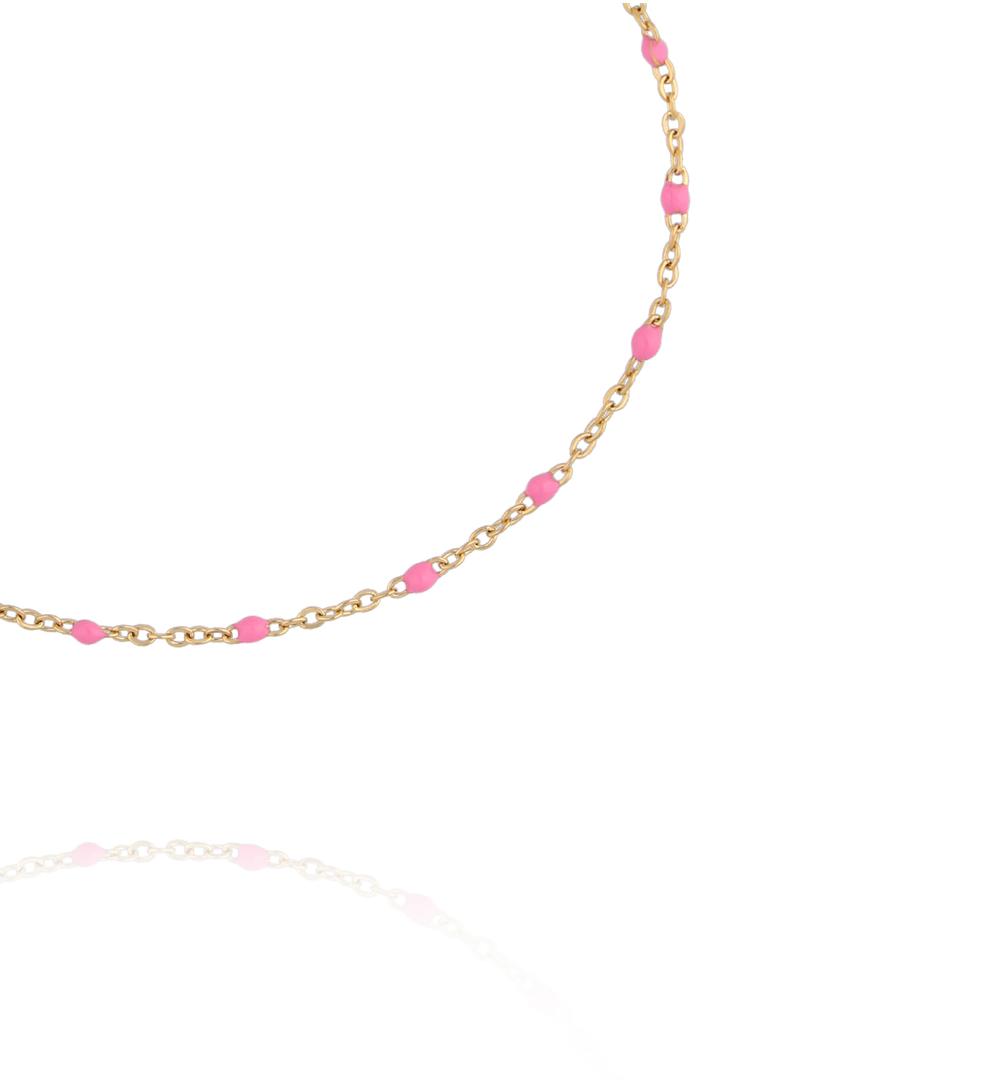 Bransoletka pozłacana Color Drops – Pink BSY0774