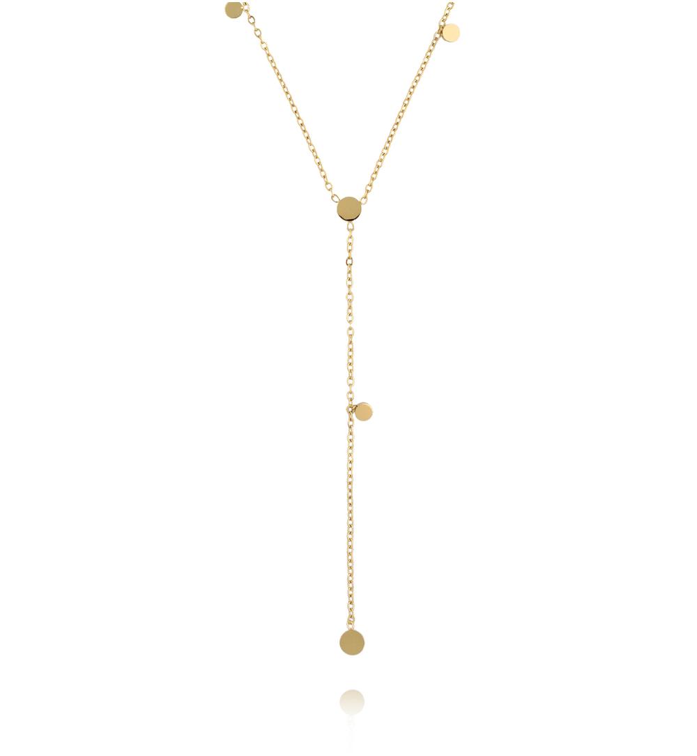 Naszyjnik długi z krawatką złoty NSY0597