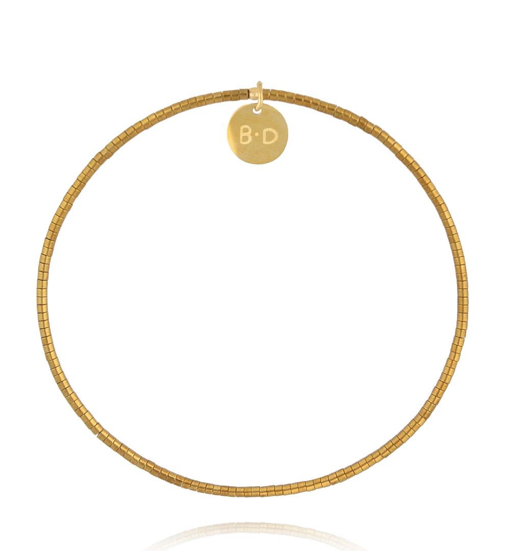 Bransoletka z drobnych hematytów w złotym kolorze BTW3646