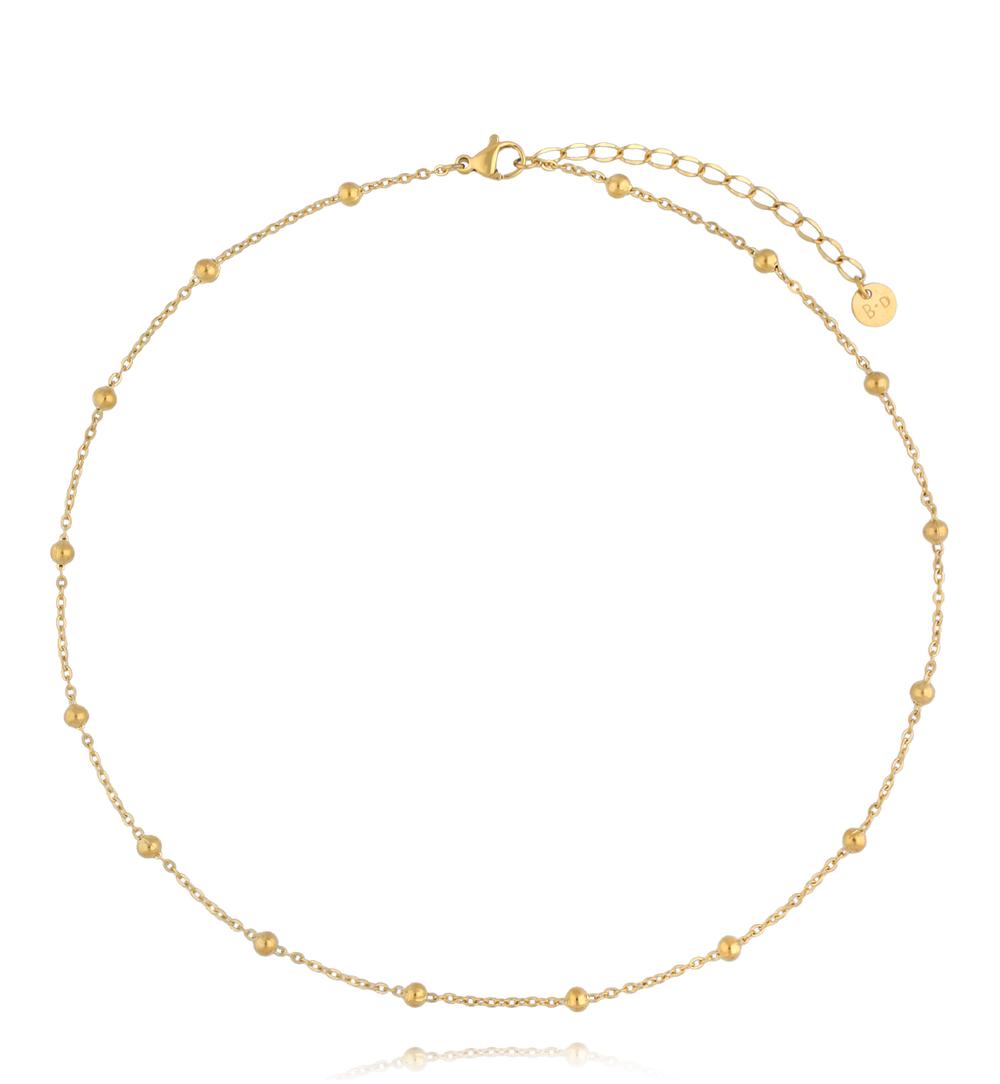 Naszyjnik z kuleczkami złoty NSY0696