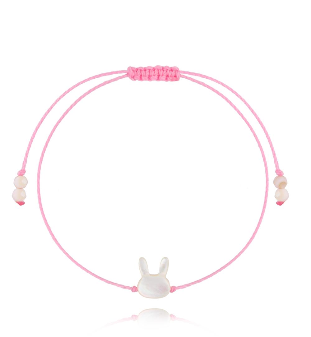 Bransoletka różowa z króliczkiem Bunny and Co BGL0791