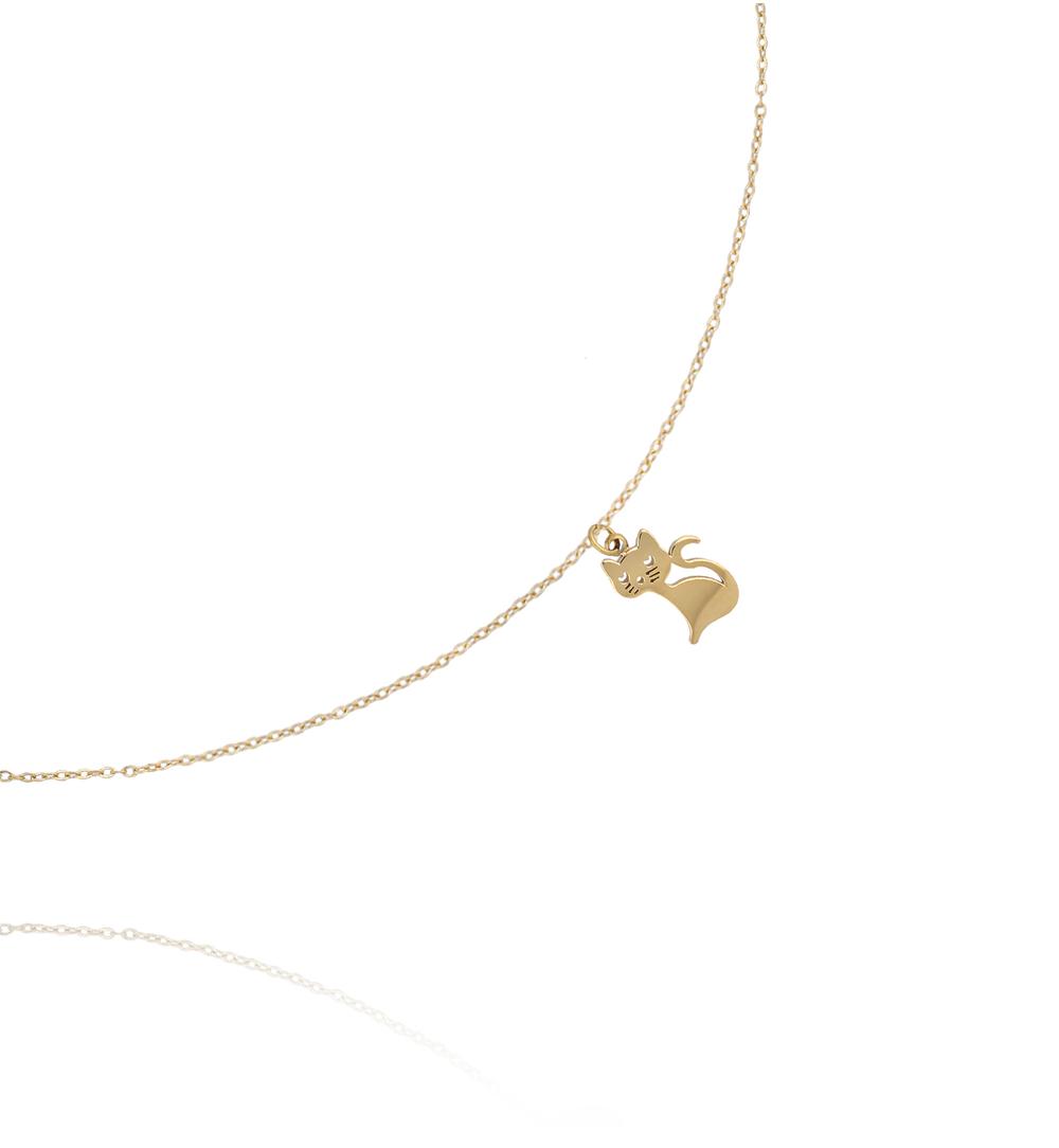 Naszyjnik z kotkiem złoty NSY0784