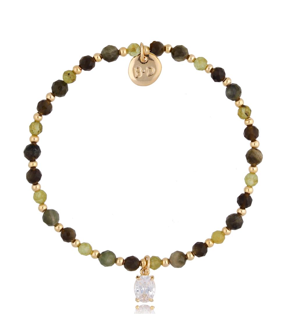 Bransoletka kolorowa z turmalinami i cyrkonią Ellie BTW0548