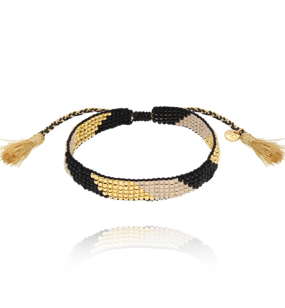 Bransoletka czarno złota Skania BSC1838