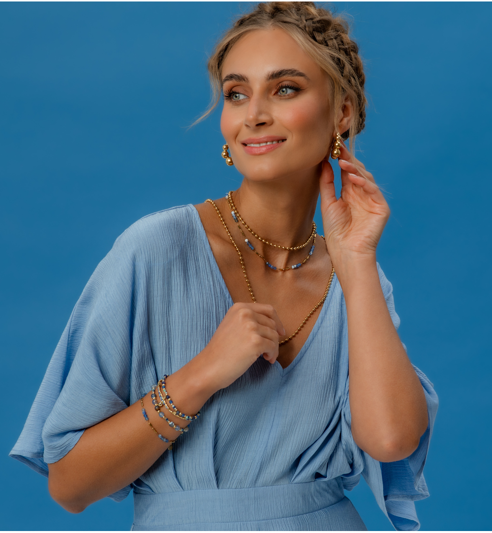 Bransoletka z niebieskimi kamieniami BSC2153