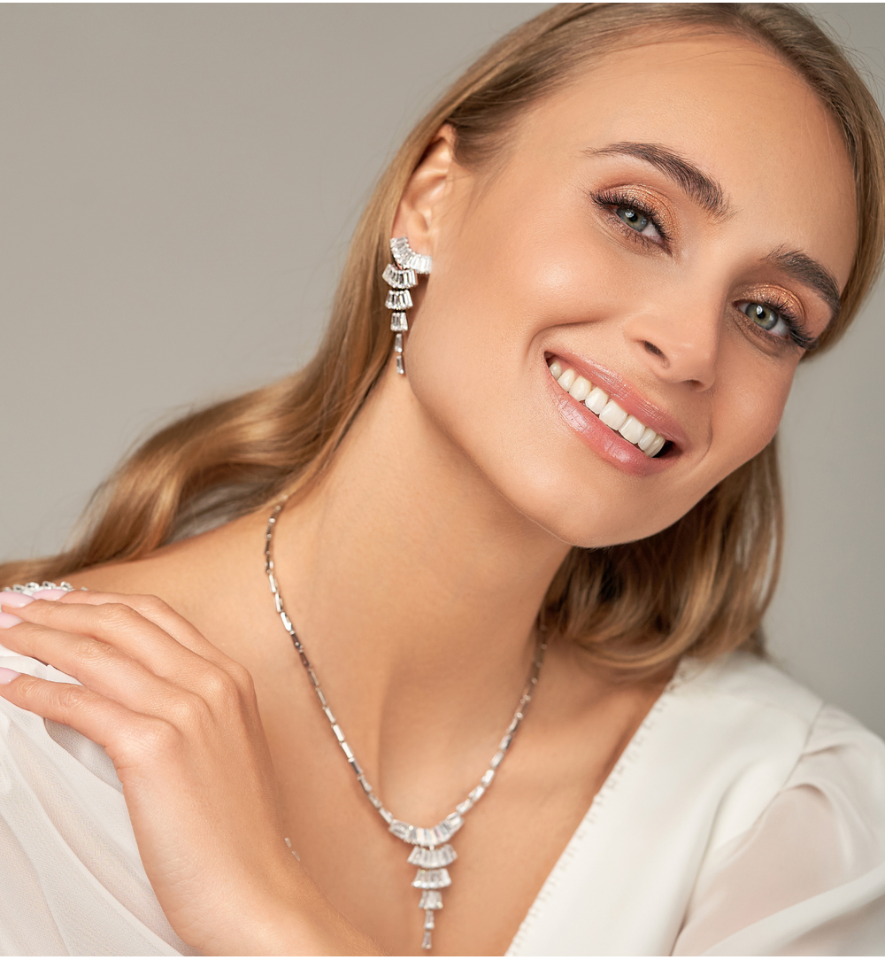 Kolczyki srebrne z kryształkami Samantha KSS1522