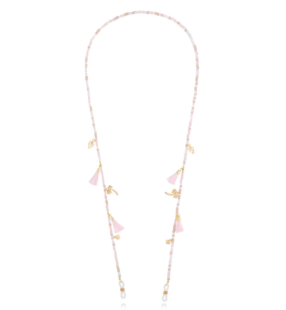 Łańcuszek do okularów różowy Pink Flamingo NPA1198