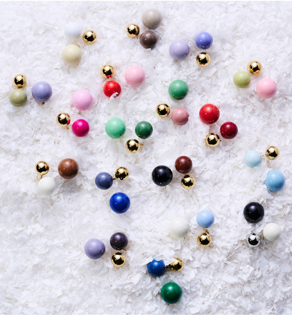 Pierścionek z kulkami emaliowany PSA1044