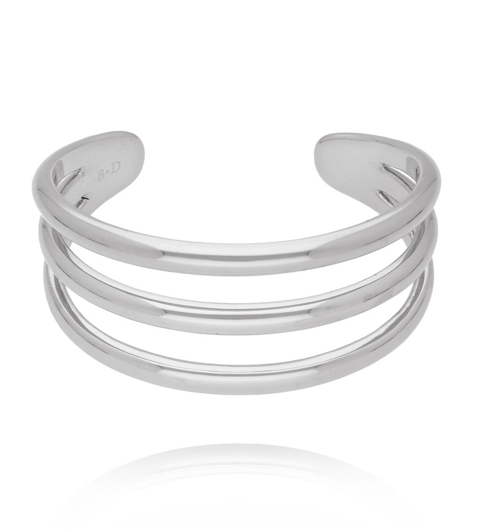 Bransoletka obręcz srebrna potrójna BSY0467