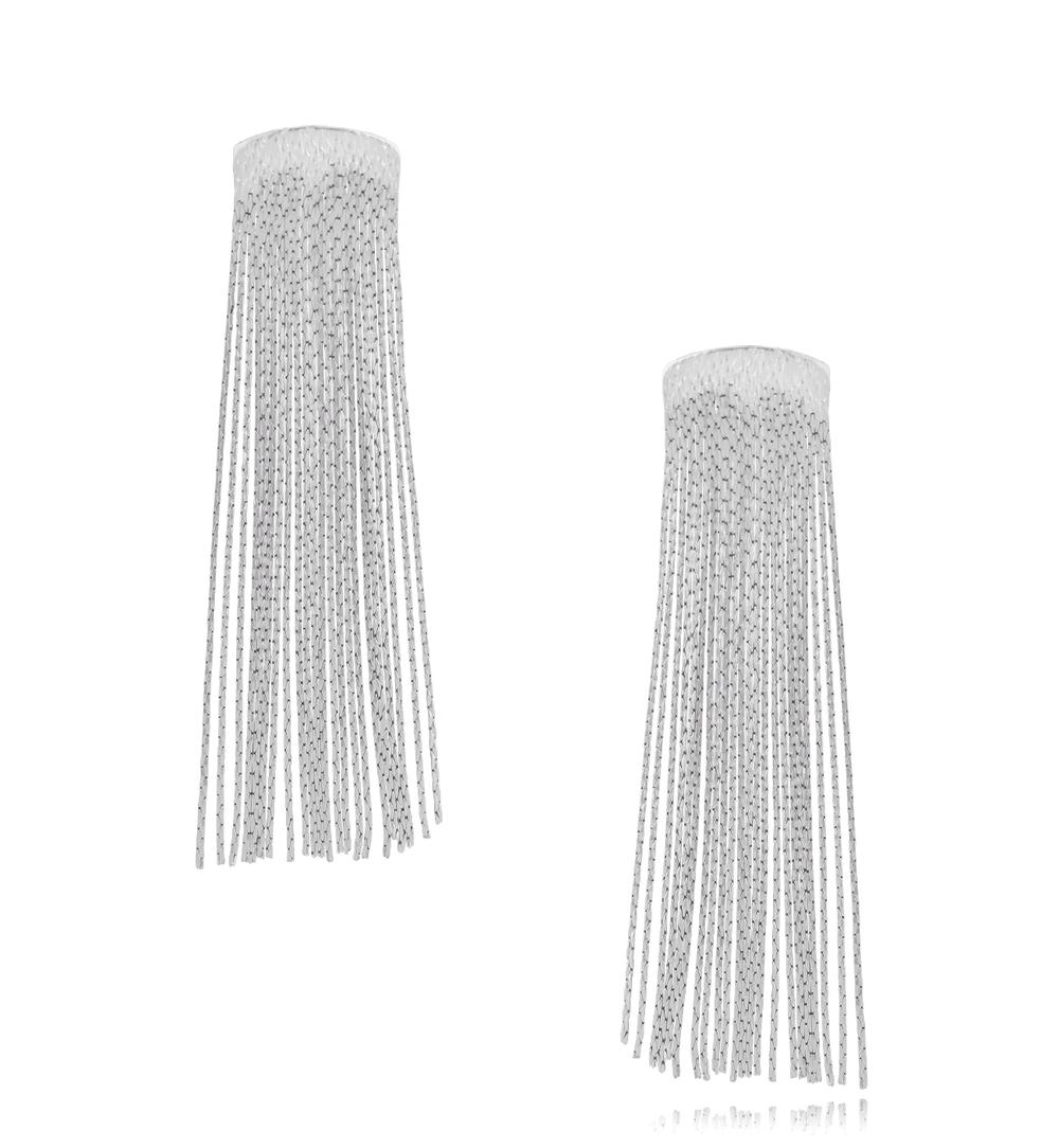 Kolczyki srebrne długie z łańcuszkami Yosemite KRG0911