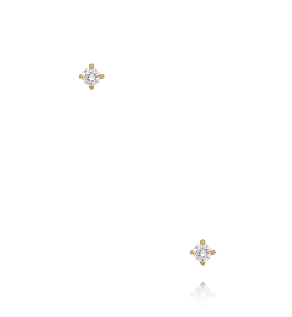 Zestaw kolczyków złoconych z motylkami i cyrkoniami KSY0427