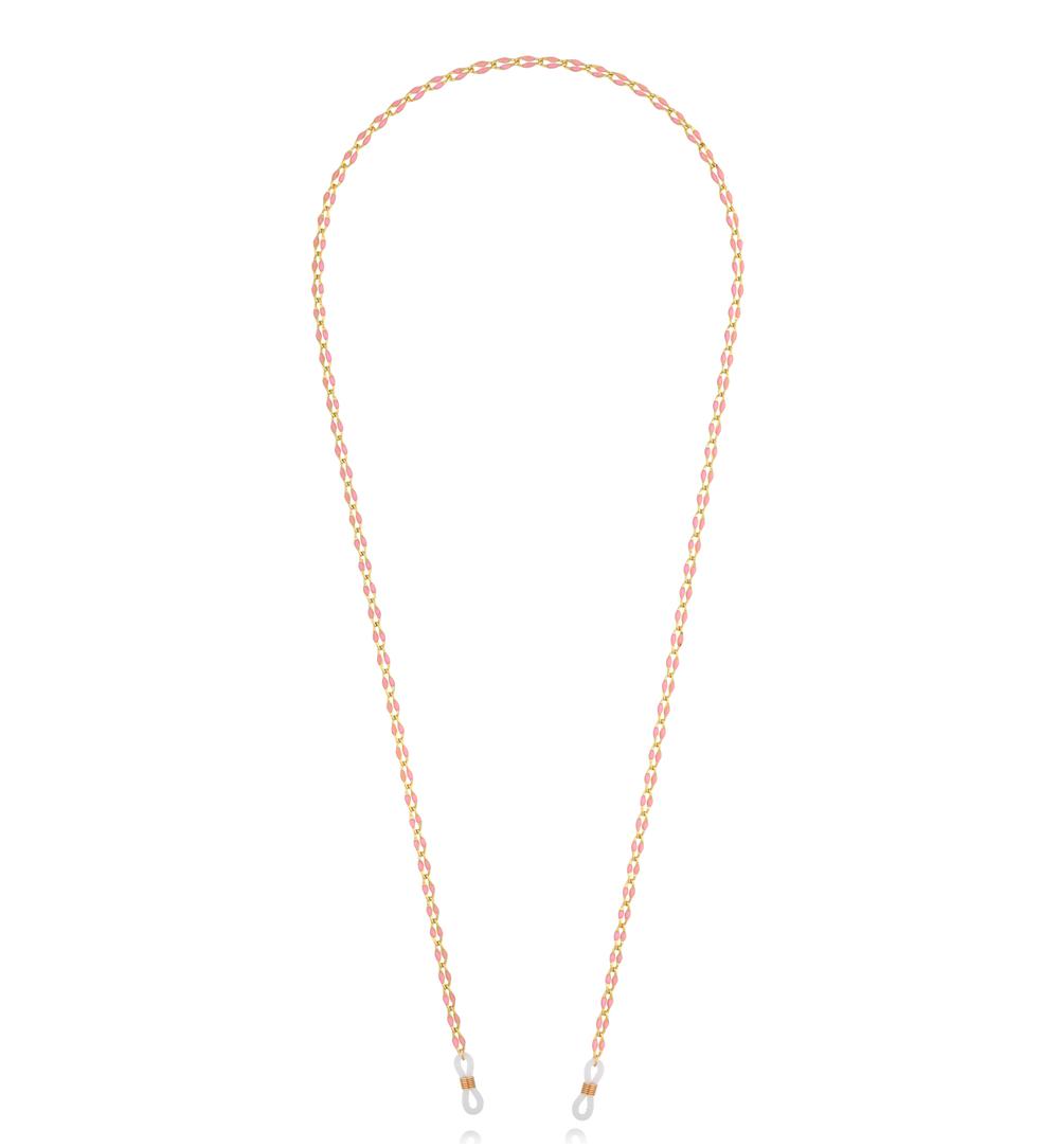 Łańcuszek do okularów różowy Kei NPA1122