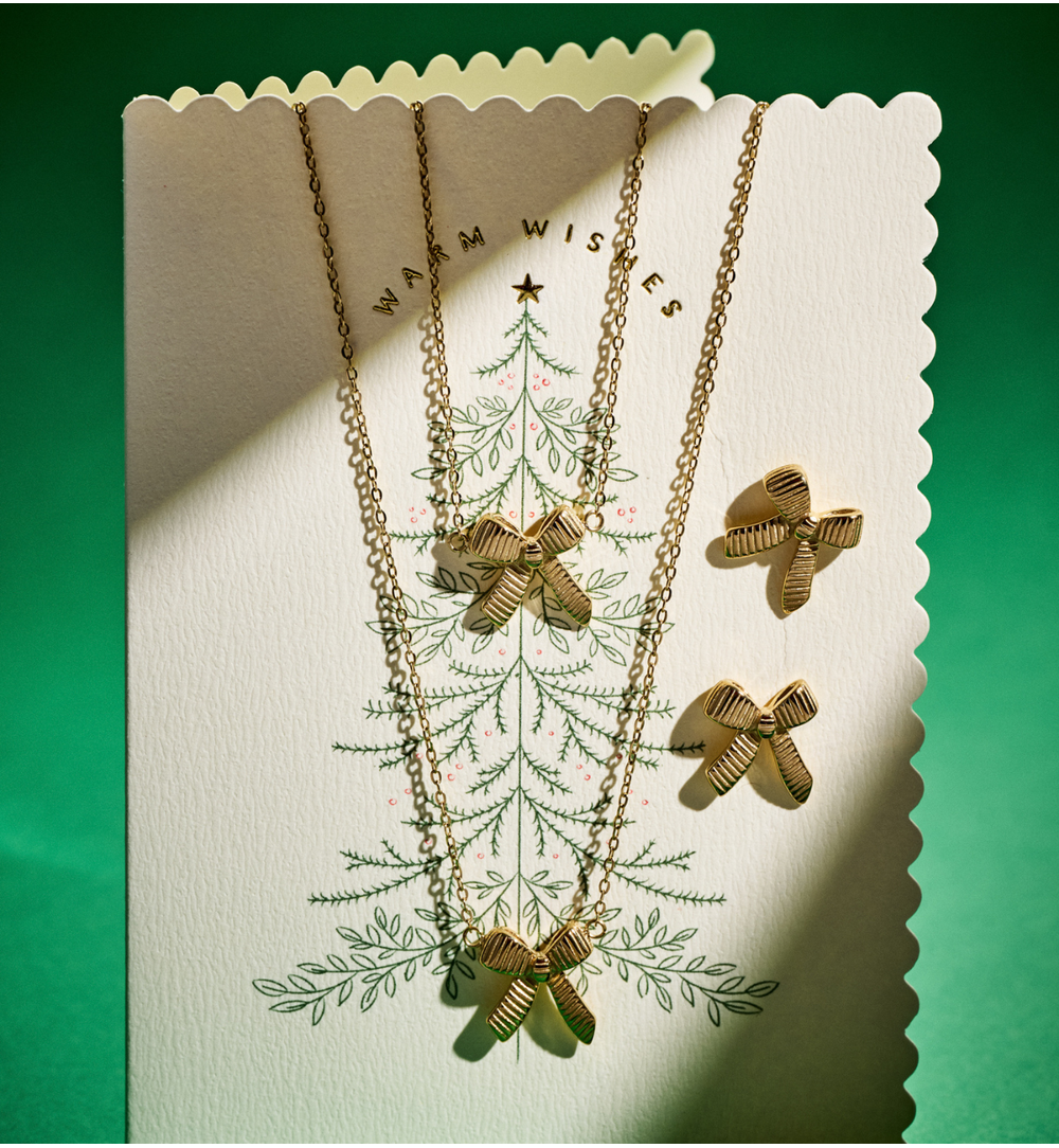 Naszyjnik z kokardką złoty NSA1383