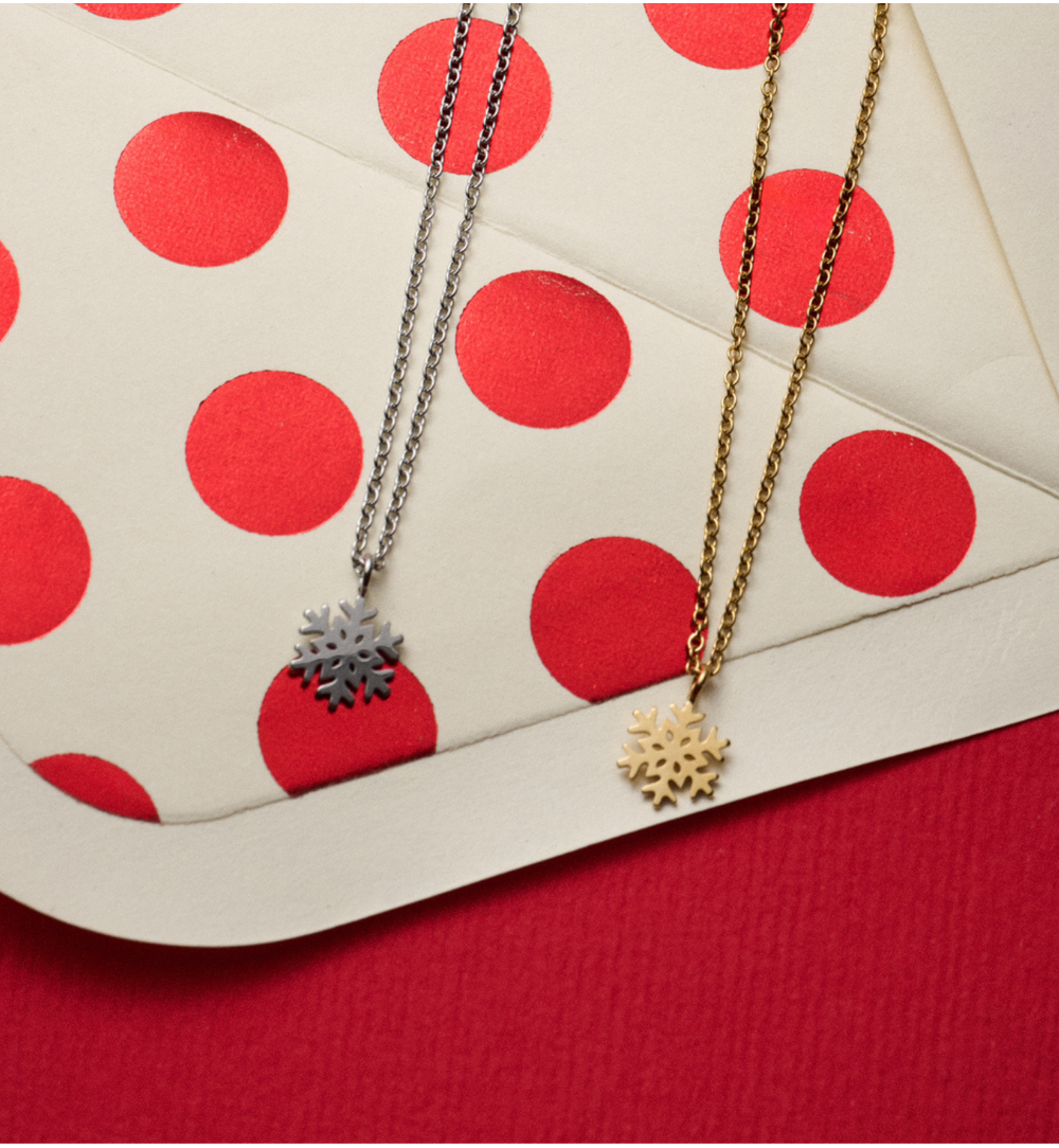 Naszyjnik złoty ze śnieżynką Lapland NSA1000