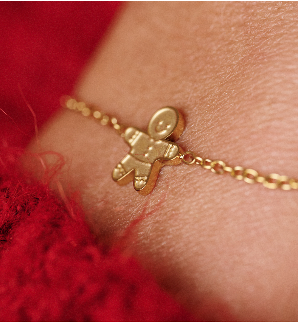 Bransoletka ze ciastkiem złota BSA0839