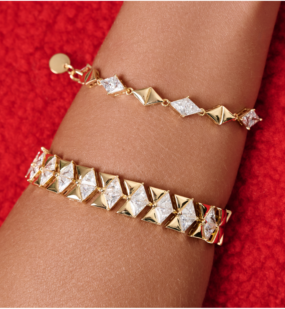 Bransoletka z geometrycznymi kryształami BSS0273