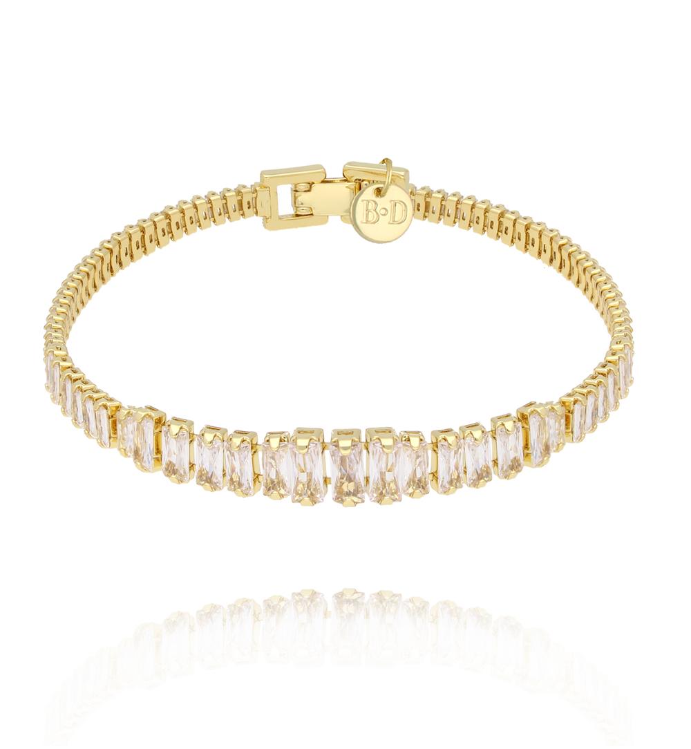 Bransoletka tenisowa z wydłużonymi kryształami BSS0287