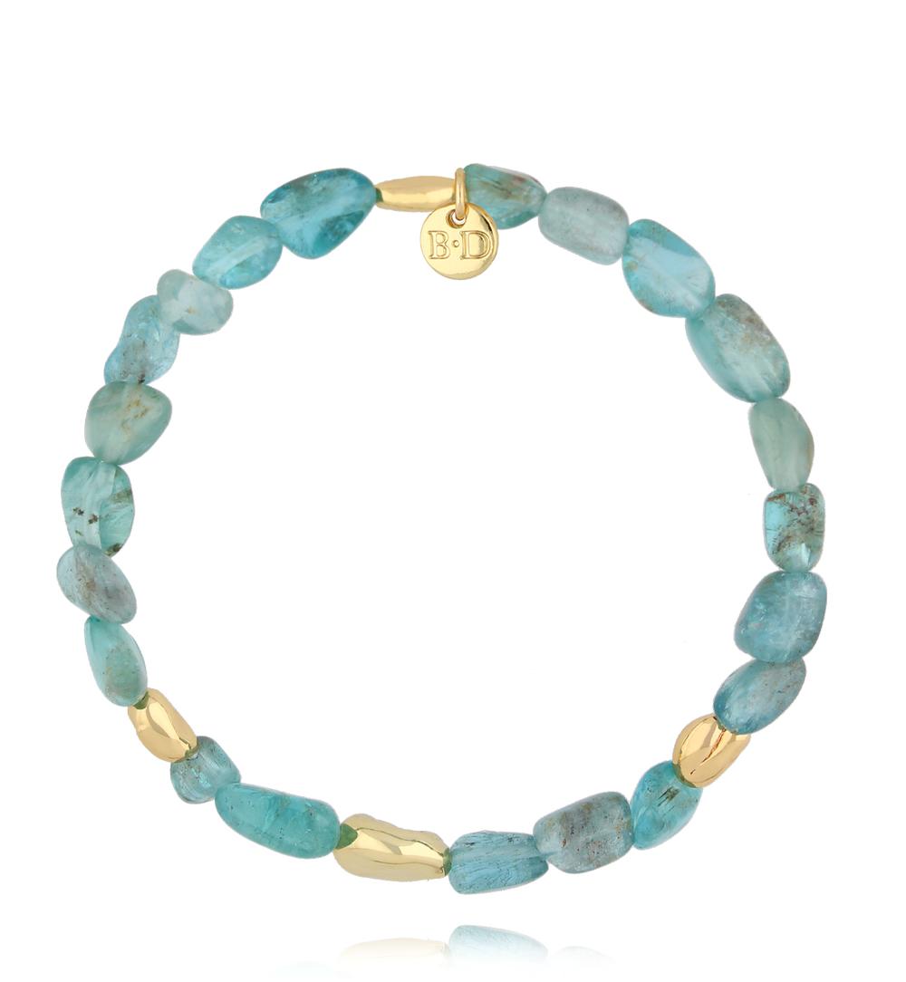 Zestaw bransoletek z kamieni naturalnych w odcieniach turkusu i błękitu ZN0206