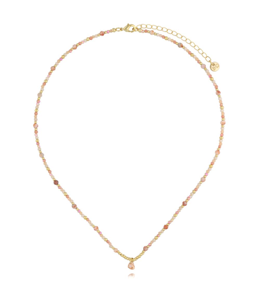 Zestaw naszyjników z kamieniami i zawieszką z motywem księżyca ZN0130