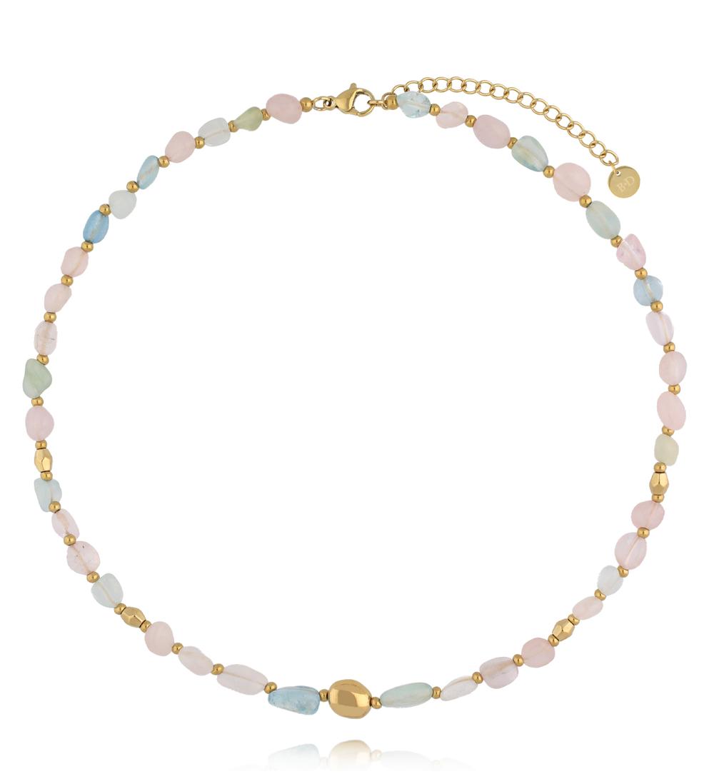 Naszyjnik z morganitami NSC0681