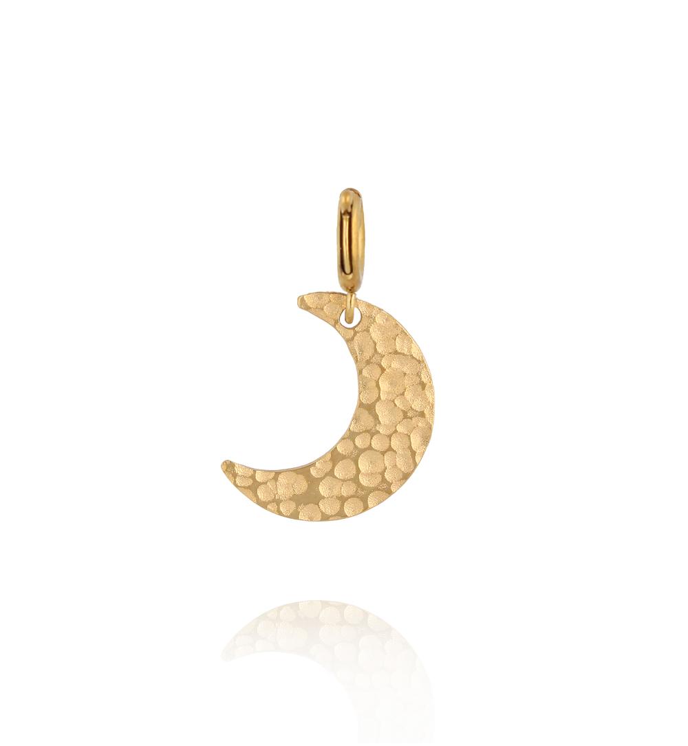 Charms złoty młotkowany półksiężyc CHA0156