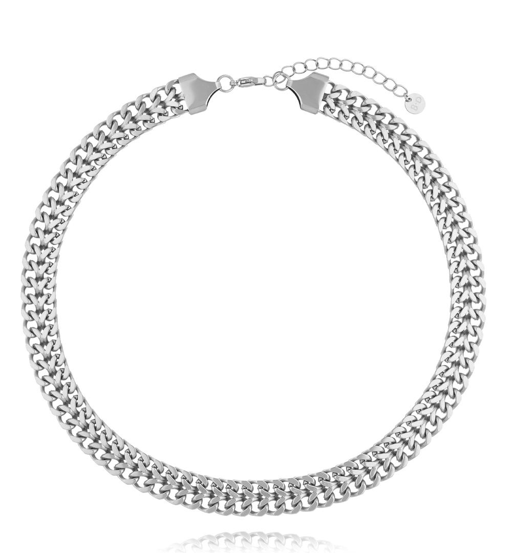 Zestaw biżuterii z łańcuchami srebrny ZN0189