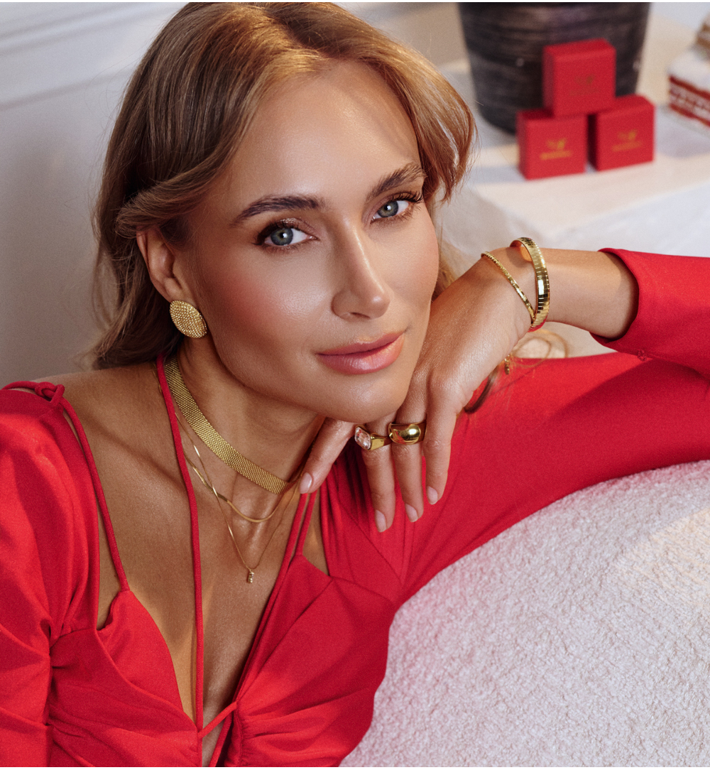 Kolczyki owalne fakturowane złote KSY0390