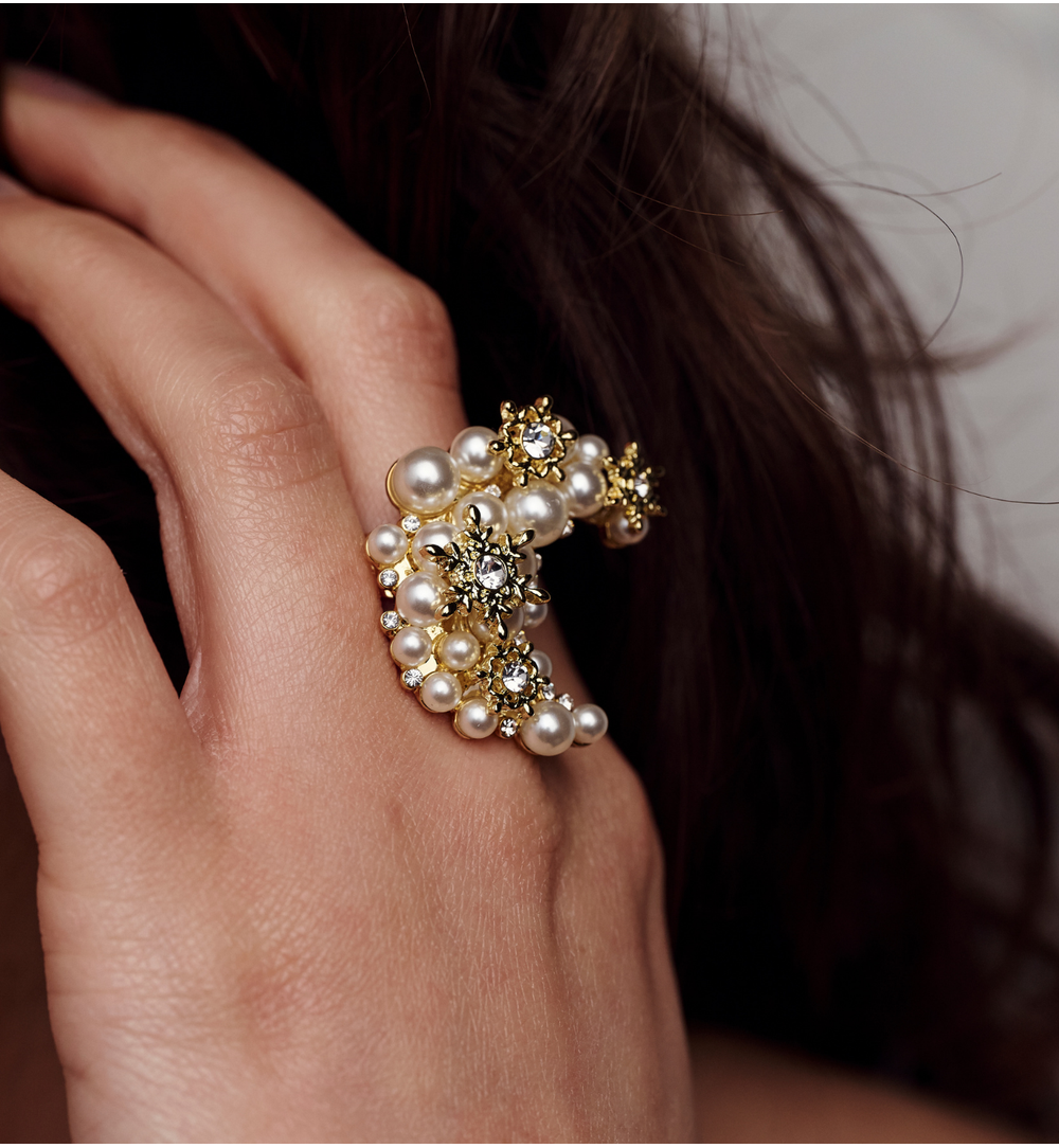 Kolczyki księżyce z perełkami Sky Dream KPE0142