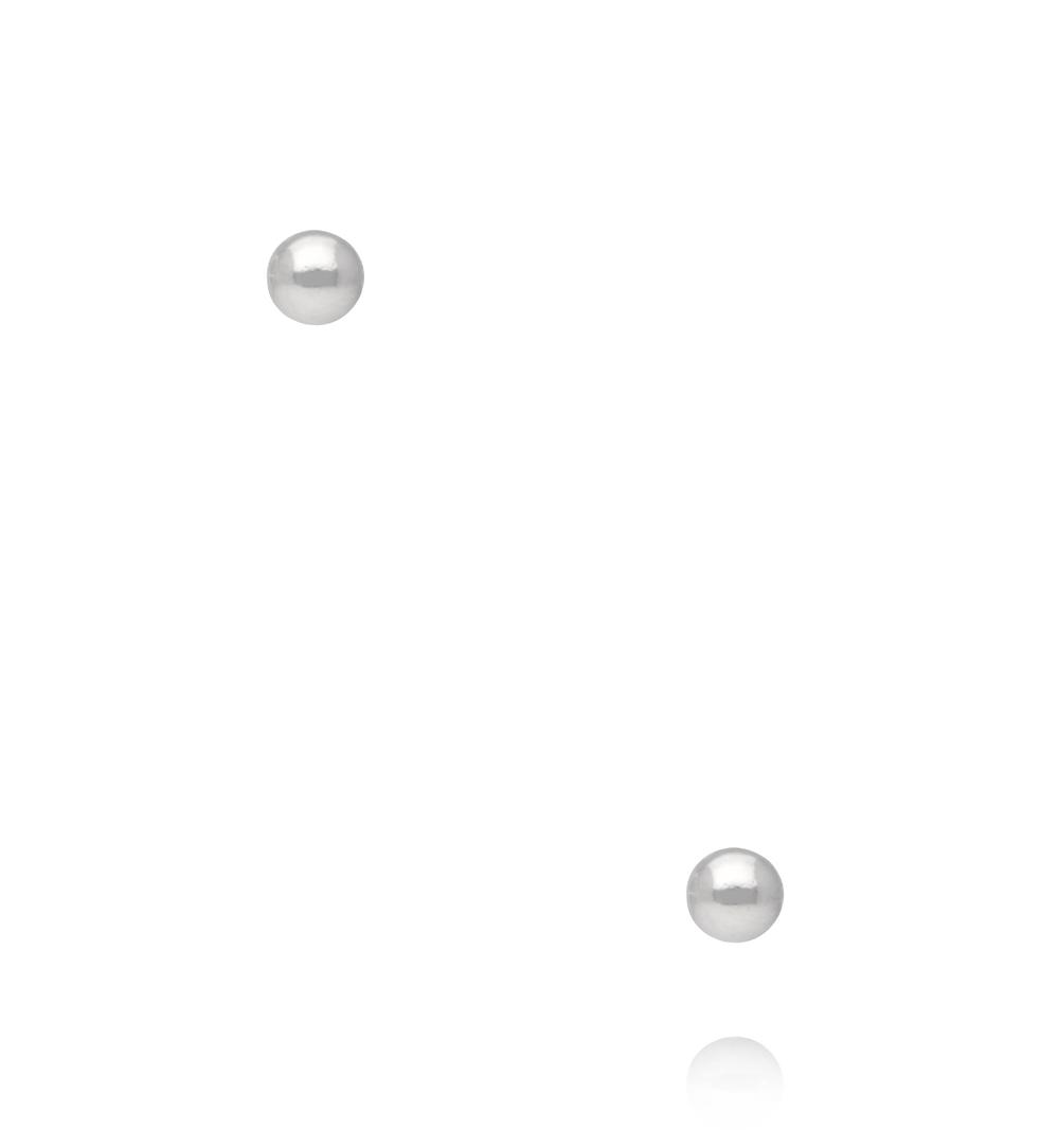 Zestaw srebrnych kolczyków – serce, kulka i geometryczna forma KMB0029