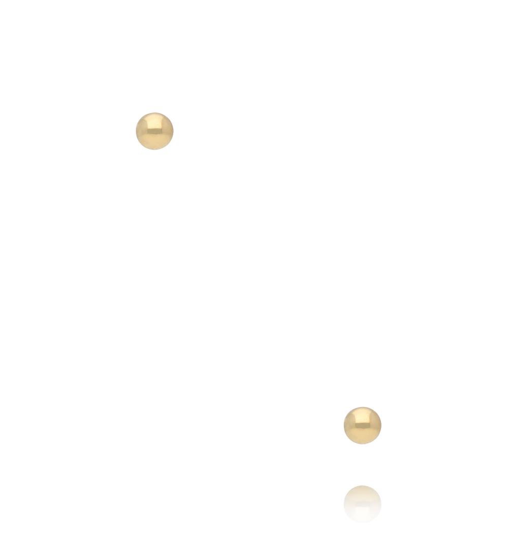 Zestaw minimalistycznych kolczyków kulek – złotych KMB0017