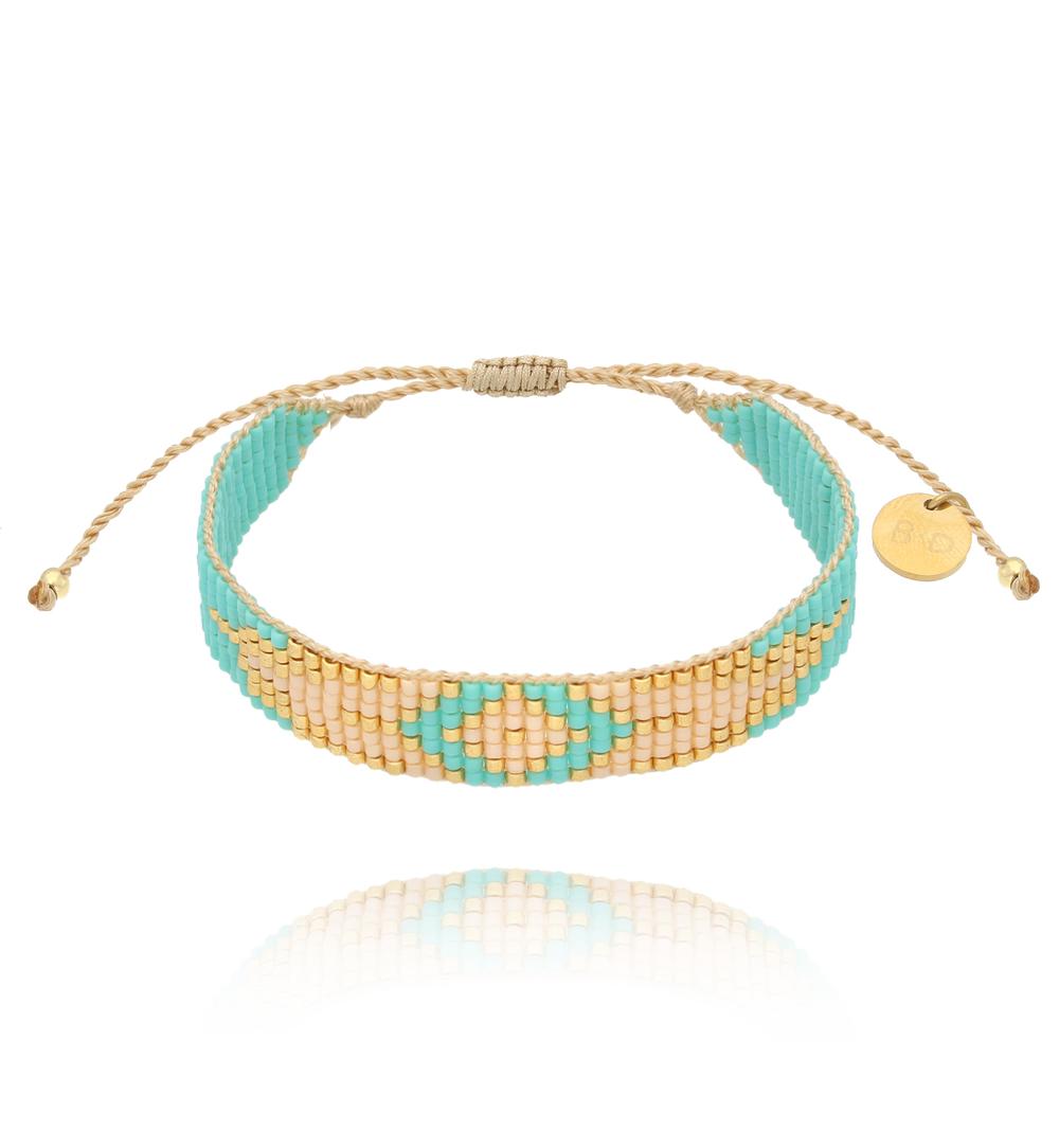 Bransoletka turkusowa z koralikami Miyuki Aziza BSC1593