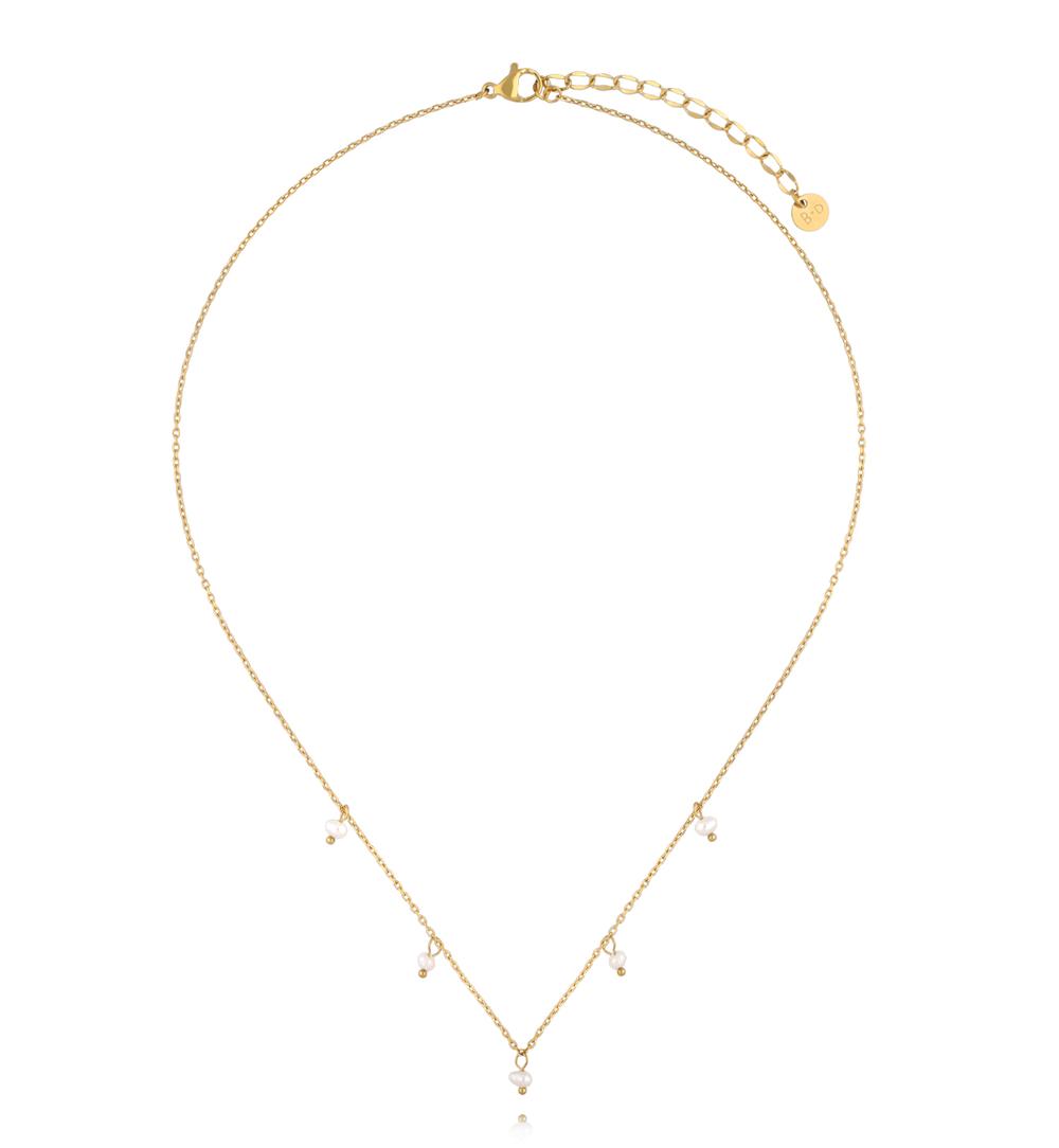 Naszyjnik złoty z perełkami NSY0606