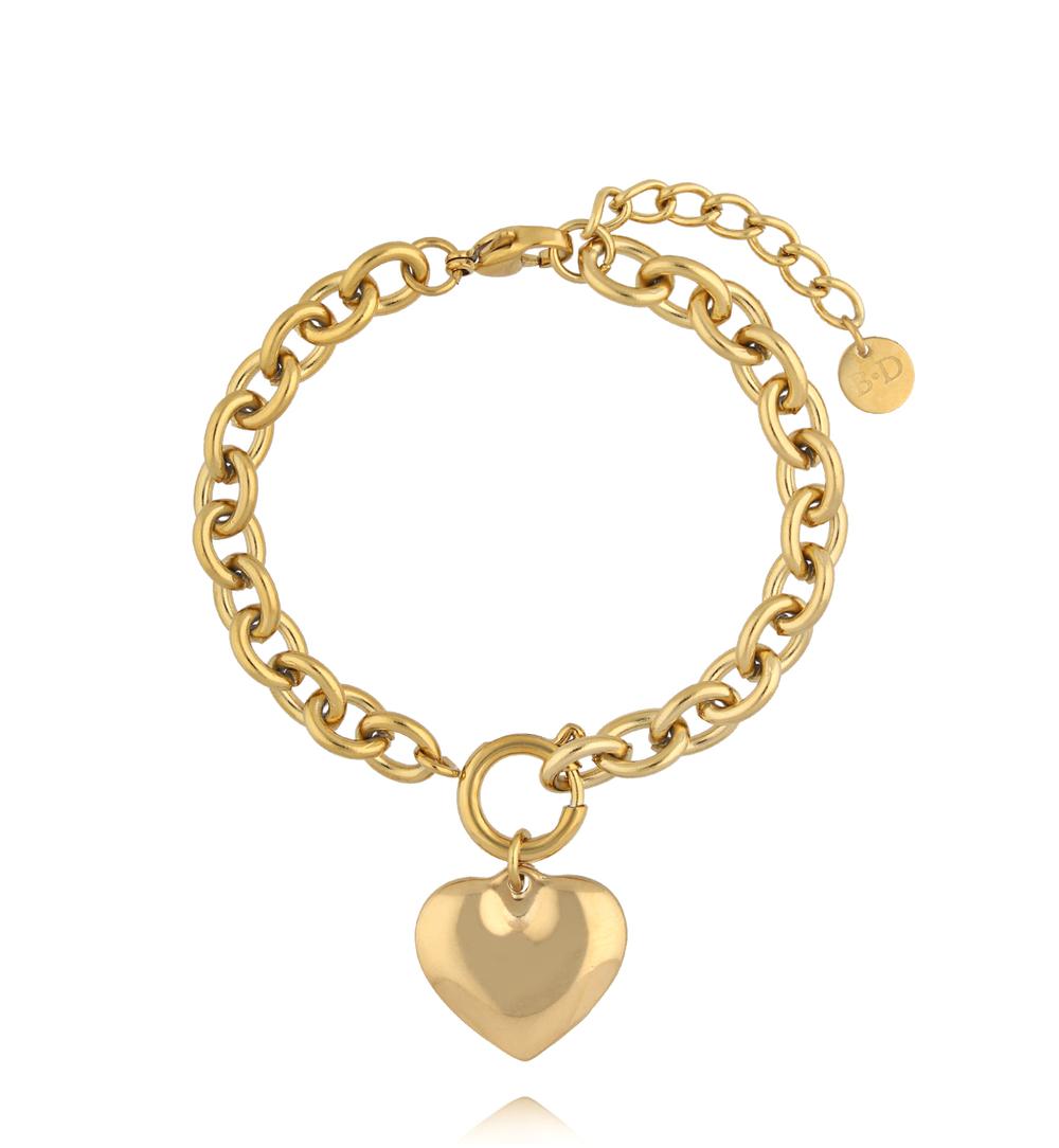 Zestaw bransoletek czarnych z sercem ZN0141