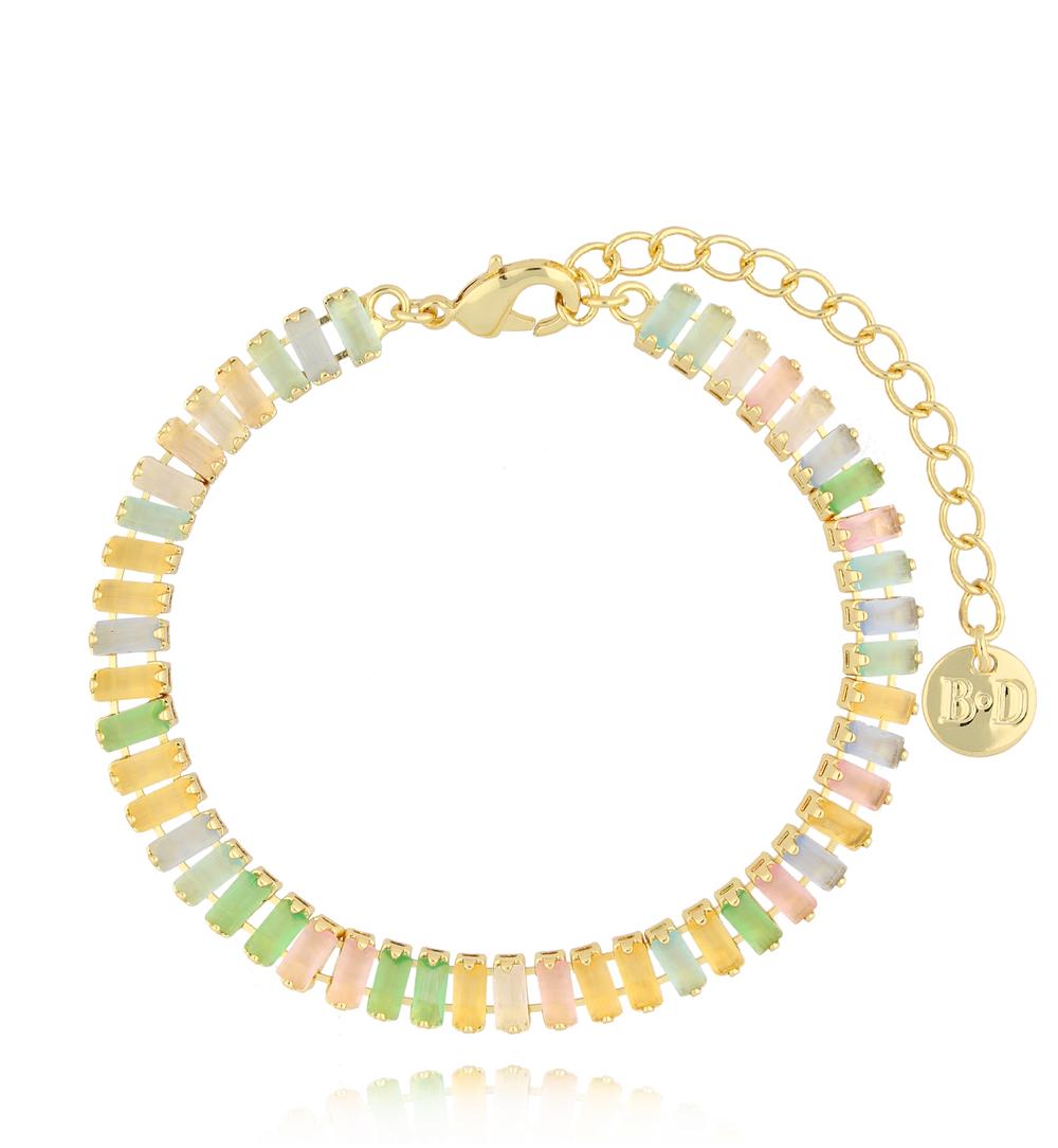 Bransoletka z opalizującymi kolorowymi kryształkami Mariah BSS0161